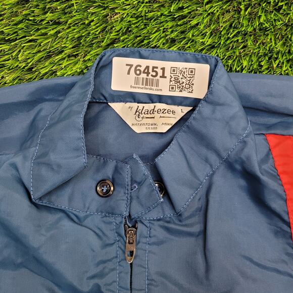 Vintage 70s MOD Jacket L/XL 26x27 Vertical-Striped Baggy - Picture 12 of 13